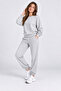 Women's Gray Basic Crew Neck Sweatshirt Jogger Tracksuit Set – Casual Comfortable 2-Piece Set - 2