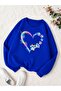 3 Yarn Combed Colorful Paw Heart Unisex Children's Crewneck Sweat Qa2