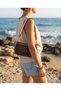 Brown Leather Look Women's Shoulder Bag - 2
