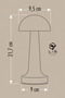 Ct-8428 Mushroom Table Lamp Touchable 3 Colors - 8