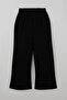 Girl's Pants with Stone Accessories and Elastic Waist, Ages 8-14, Black - 3