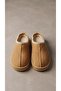 Women's Tan Fur Suede Textured House Slippers 3 cm Bynduggmtf01 - 8