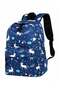 3-Piece Unicorn Printed Backpack Set Blue/White/Pink - 4