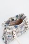 Women's White Floral Patterned Buckle Belt Detailed Gold Vintage Accessory Hand Shoulder Bag Primood - 6