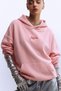 Unisex Oversize Hoodie Chmp Studios Embroidered Pink - Hooded, Pocketed, 3 Thread Fleece - 5