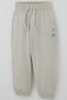 Girl's Sweatpants with Pocket and Button Accessories, with Lacing Accessories, 1-4 Years Old, Stone - 3