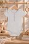 Unisex 100% Cotton Baby Snap Bodysuit - Soft Textured Breathable Short Sleeve Bodysuit with 2 Snaps on the Front - Simple Design