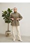 Waist-Tie Zippered Hijab Trench Coat - Khaki