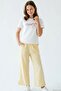 Girl's Trouser Suit, Inspiration Themed, Bow Printed, Slit, 8-14 Years, Ecru