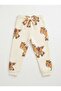 Horse Unisex Kids Beige Patterned School Sweatshirt and Sweatpants Set - 6