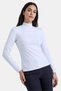 3-White Women's Half Turtleneck Long Sleeve Body/Blouse - Pack of 3 - 2
