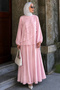 Asymmetrical Layered Ruffle Detailed Powder Hijab Set 5331Pd - 2
