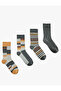 Cotton Multicolor 4-Piece Socks Set - 2