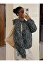 Trend Cheetah Print Hoodie 3 Yarn Digital Print Hooded Sweat Cardigan - 4