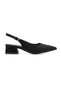 Women's Thick Heeled Glittery Evening Dress Shoes and Bag Set - 3