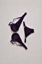 Violet Padded Underwired Purple Bra Set - 2