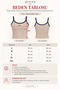 Women's Thin Straps Contrast Ribbed U-Neck Ribbed Crop Tank Top - 7