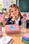 2-Piece Hobby Children's School Nutrition Set – 1.4 Lt Compartmented Lunch Box and 550 ml Water Bottle with Straw Set - 4