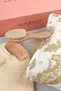 100% Cotton Terry Fabric Baby and Child Bathrobe Towel and Goat Hair Brush Comb Pouch Set (Gold) - 6