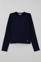 Girl's Long Sleeve T-Shirt, Solid Color, Ages 9-14, Navy Blue