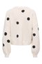 Onlrıca Ls Detaıl O-Neck White Black Women's Sweater 15375856 - 2