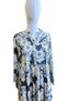 Women's Black / Gray Rose Patterned Stone Embellished Buttoned Front Layered Ruffle Maxi Dress - 4