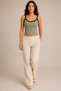 Women's Thin Straps Contrast Ribbed U-Neck Ribbed Crop Tank Top - 2