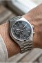 Silver Men's Wristwatch |   43mm Stainless Steel Case, Black Dial