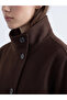 High Collar Oversize Women's Cashmere Coat - 3