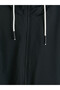 Özmarka New Season Black Comfortable Fit Hooded Men's Coat - 5
