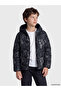 Peak New Season Black Batik Patterned Boys' Puffer Jacket