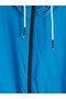 Ozmarka New Season Blue Comfortable Fit Hooded Men's Coat - 8