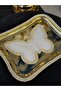 3 Pieces Special Design Stone Engraved Butterfly Model Coffee Presentation Cocktail Napkets - 2