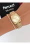 Steel Cord Thin Case 2 Year Warranty 3 Atm Waterproof Women's Wristwatch+ Bracelet Gift - 5