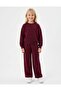 Girls' Winter Set, Top and Bottom Set, 3-Ply Thick Shardooned Sweat Suit, Stylish Model - 8