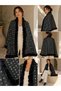 Women's Black Heart Patterned Woven Poncho Pnc13 - 2