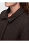 Shirt Collar Patterned Women's Coat - 3