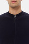 Slim Fit Navy Blue Plain Cardigan - 2