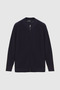 Slim Fit Navy Blue Plain Cardigan - 5