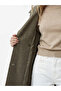 Özmarka New Season Brown Double-Breasted Collared Women's Cashmere Coat - 4