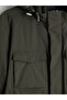 Ozmarka New Season Khaki Standard Fit Hooded Men's Coat - 8