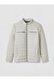 Vizyon New Season Beige Regular Fit Stand Collar Men's Leather Look Coat - 6
