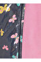 Patterned Plush Lined Hooded Girls' Coat - 5