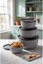 Set of 4 Round Storage Containers 500 ml 900 ml 1500 ml 2500 ml