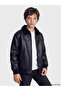 Lcw Kidsfur Collar Boys' Leather Look Coat