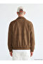 Vizyon New Season Brown Loose Fit Shirt Collar Men's Leather Look Coat - 5