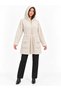 Asez Boutique Women's Hooded 7-Button Plush Textured Long Knitwear Cardigan 9084 - 5