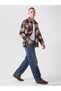 Ozmarka New Season Navy Blue Relax Fit Plaid Men's Lumberjack Shirt Jacket - 2