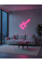 Elektro Gitar Figürlü LED Neon Duvar Tablosu | Pembe Aydınlatmalı Dekor | Müzik Odası - 3