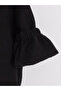 Black Embroidered Girls' Thick Zippered Sweatshirt - 7